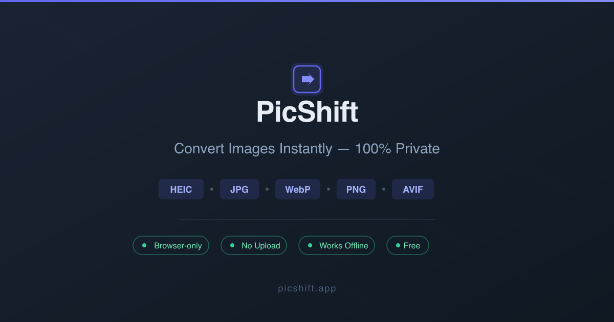 Show HN: PicShift – Convert images in the browser using WebAssembly